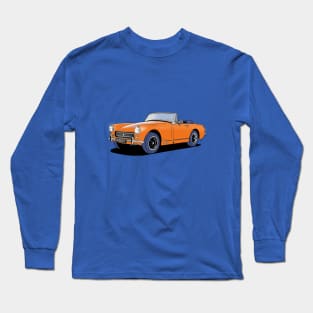 MG Midget sports car in orange Long Sleeve T-Shirt